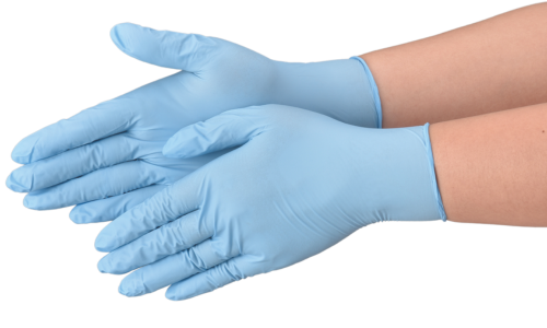 ブルー手袋