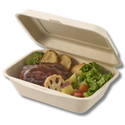 HEIKO 食品容器 業務用 バガスペーパーウェア フードパック ホワイト/クラフト 600ml 50枚